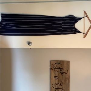 Navy blue striped jumper